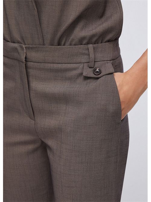 Pantaloni straight in tessuto mélange LIU JO | CA6367T577A/P9578